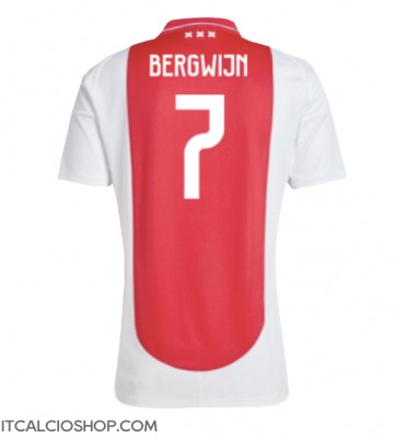 Ajax Steven Bergwijn #7 Prima Maglia 2024-25 Manica Corta